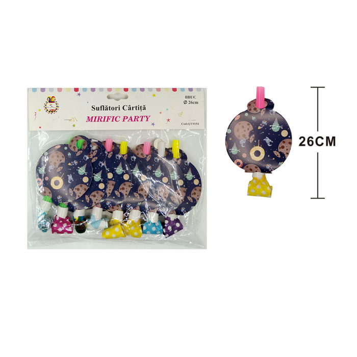 Set 8 suflatori pentru petrecere cu astronauti 26 cm QT9154 [2]