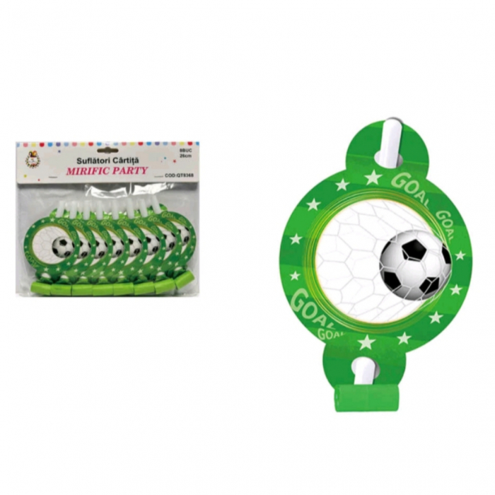 Set 8 suflatori pentru petrecere ' Fotbal ' 26 cm QT8368 [1]