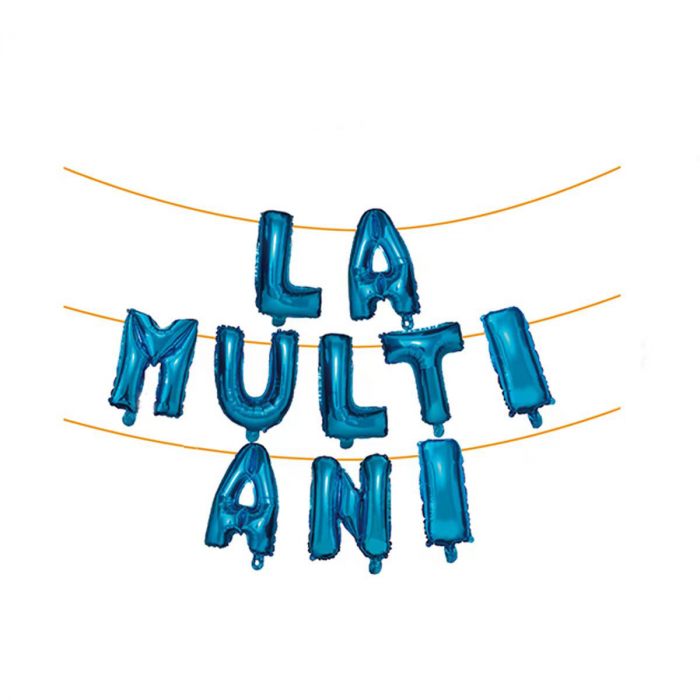 Set aranjament 10 baloane din folie ' La multi ani ' 10 m x 80 cm LM0596 [1]