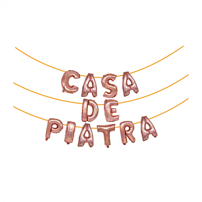 Set aranjament 12 baloane din folie  ' Casa de piatra ' 6 m x 45 cm LM0240-M [1]