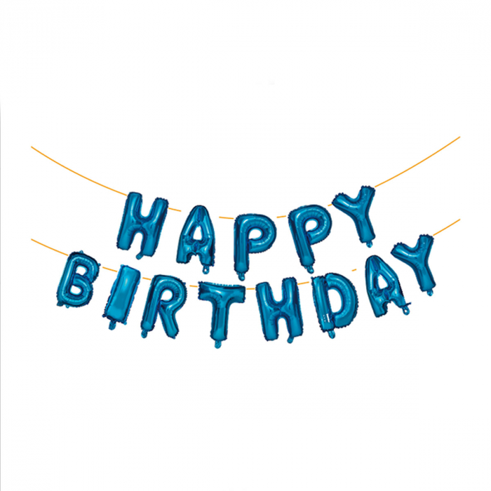 Set aranjament 13 baloane din folie ' Happy birthday ' 6 m x 45 cm LM0237-B [1]