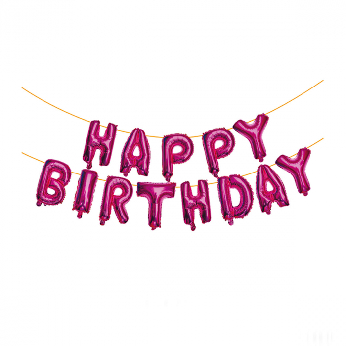 Set aranjament 13 baloane din folie ' Happy birthday ' 6 m x 45 cm LM0237-H [1]