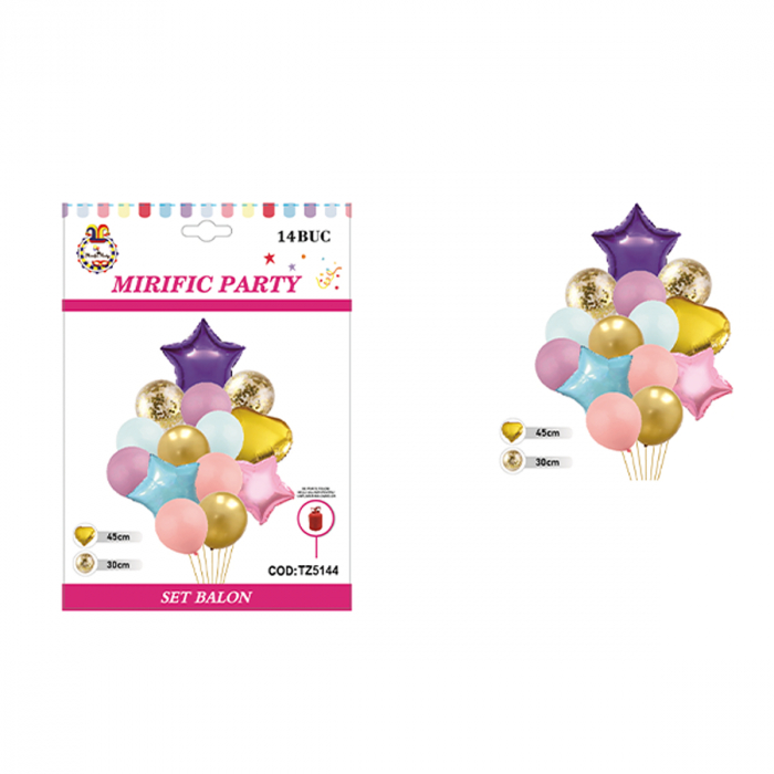 Set aranjament 14 baloane din latex 45 cm TZ5144 [2]