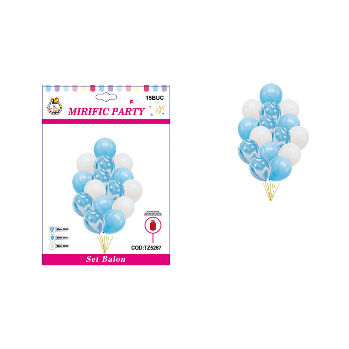 Set aranjament 15 baloane latex 30 cm TZ5267 [2]