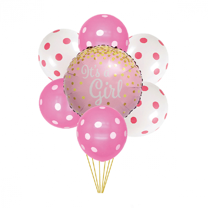 Set aranjament 7 baloane ' It's a Girl ' 45 cm TZ5203 [1]