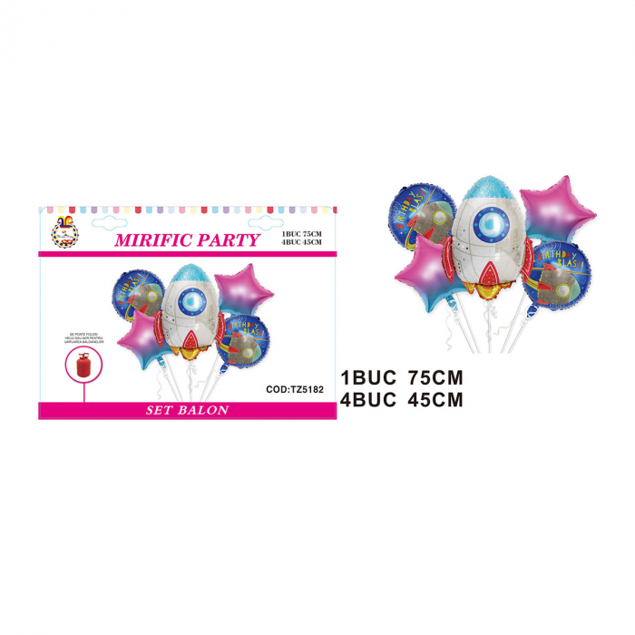 Set aranjament 5 baloane cu tematica univers 75 cm TZ5182 [2]