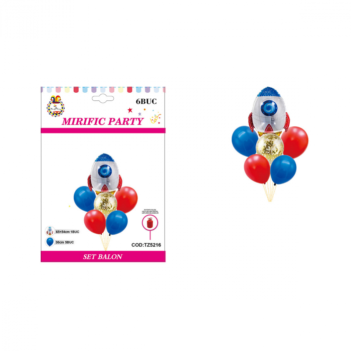 Set aranjament 6 baloane cu tematica univers 65 x 54 cm TZ5216 [2]