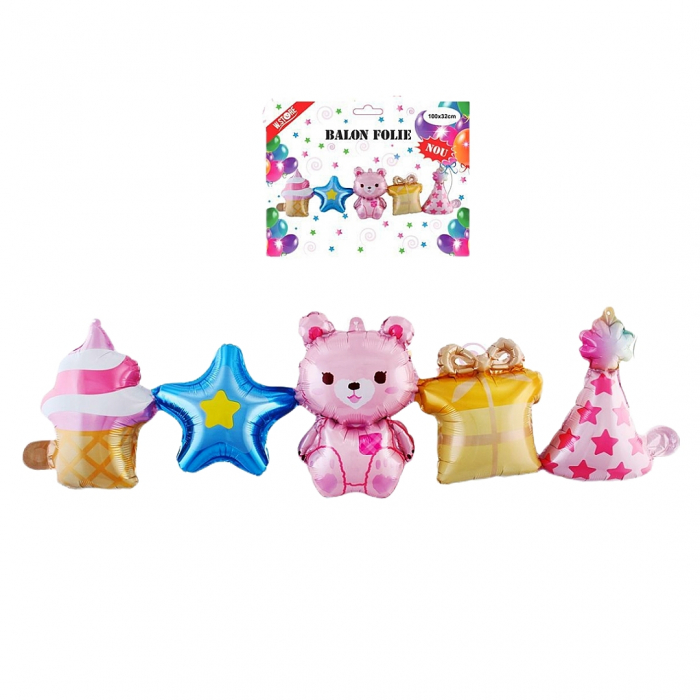 Set aranjament 5 baloane din folie 063874 [1]