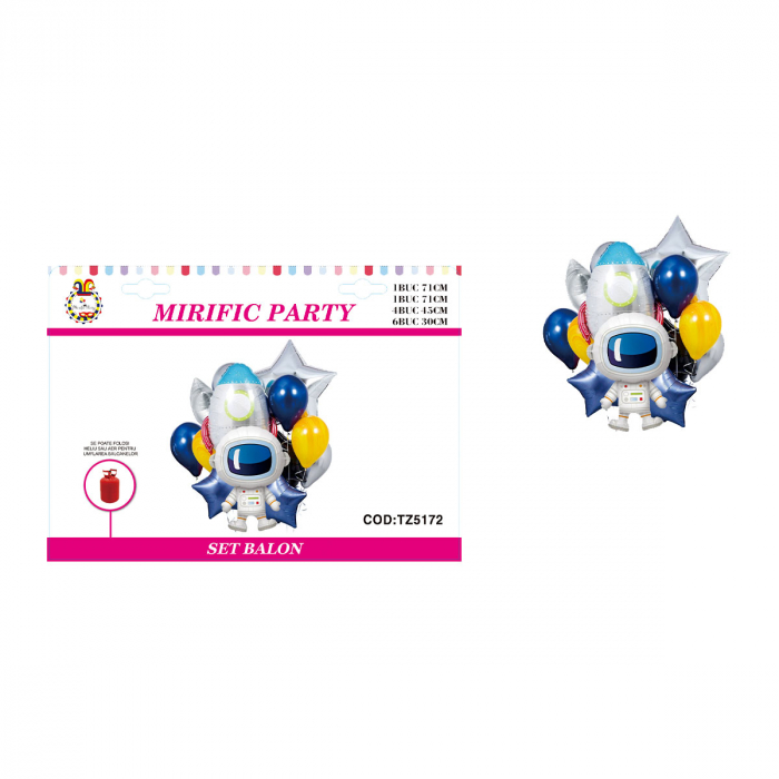 Set aranjament 12 baloane cu tematica astronaut 71 cm TZ5172 [2]