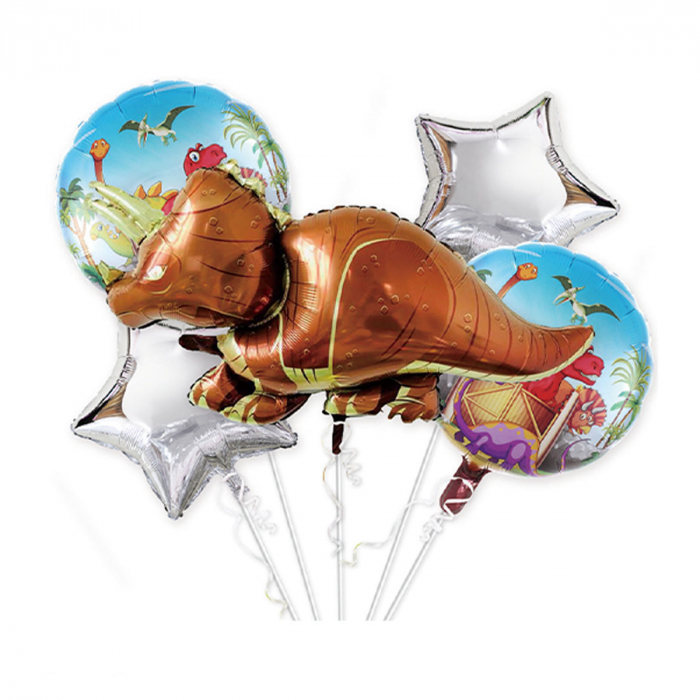 Set aranjament 5 baloane folie figurina dinozaur 90 cm TZ5189 [1]