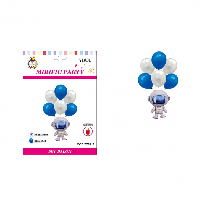Set aranjament 7 baloane cu tematica astronaut 83 x 60 cm TZ5215 [2]