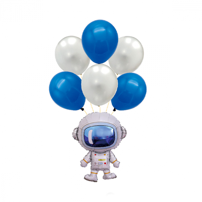 Set aranjament 7 baloane cu tematica astronaut 83 x 60 cm TZ5215 [1]