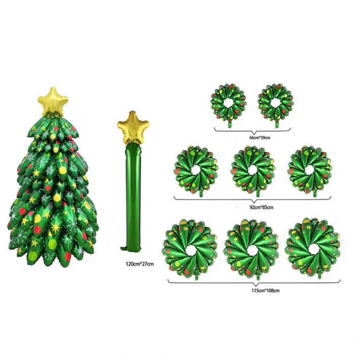 Balon cu stativ pentru decor Craciun Bradul de Craciun 73 x 130 cm LY-2439-5 [3]