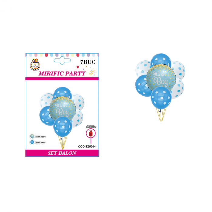 Set aranjament 7 baloane ' It's a Boy ' 45 cm TZ5204 [2]