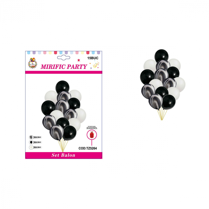 Set aranjament 15 baloane latex 30 cm TZ5264 [2]