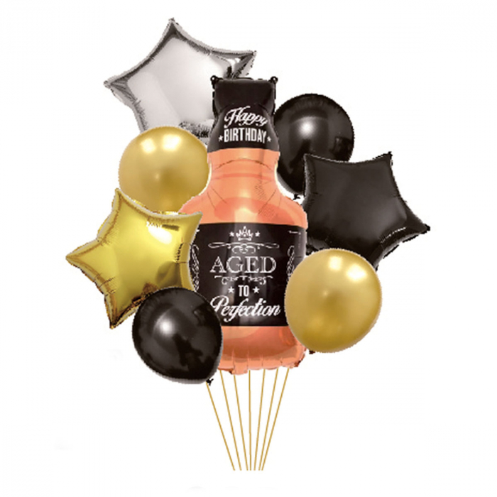 Set aranjament 8 baloane din folie ' Sticla whisky ' 70 x 40 cm TZ5148 [1]