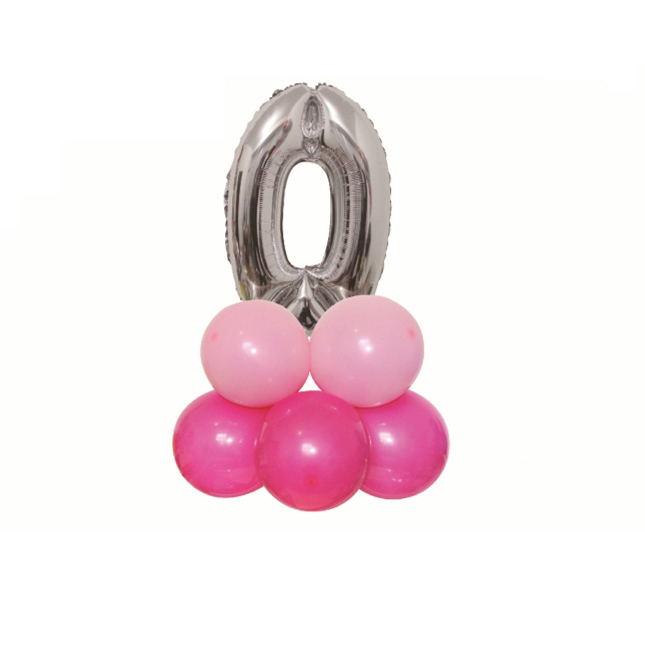 Set aranjament 9 baloane cifra ' 0 ' 80 cm TZ5032 [1]