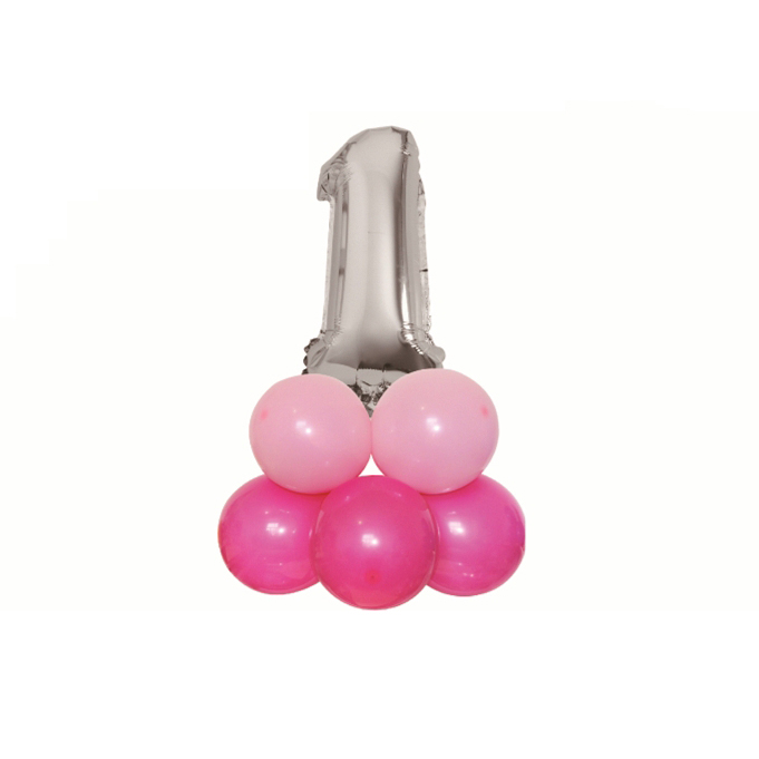 Set aranjament 9 baloane cifra ' 1 ' 80 cm TZ5033 [1]