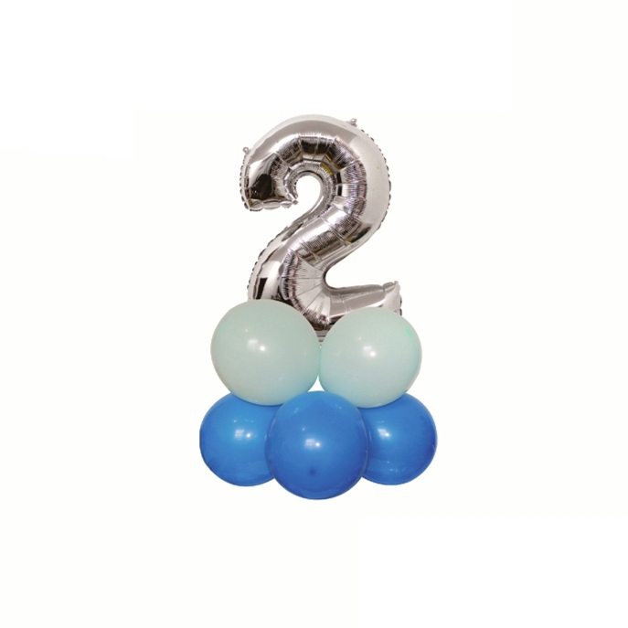 Set aranjament 9 baloane cifra ' 2 ' 80 cm TZ5024 [1]