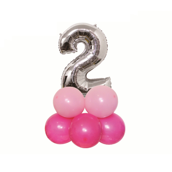Set aranjament 9 baloane cifra ' 2 ' 80 cm TZ5034 [1]