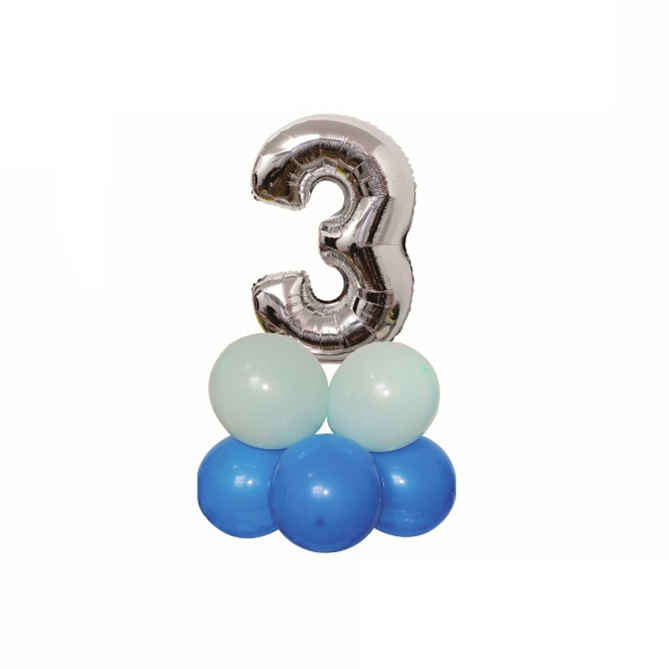 Set aranjament 9 baloane cifra ' 3 ' 80 cm TZ5025 [1]