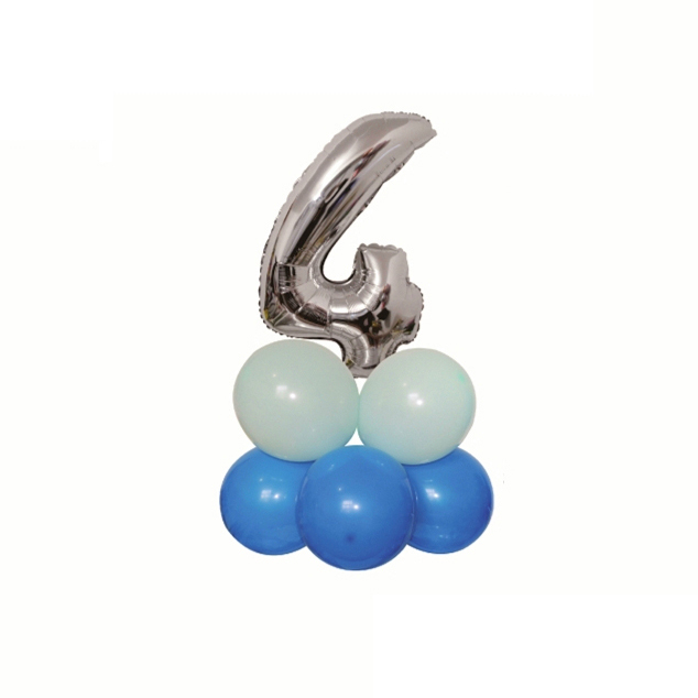 Set aranjament 9 baloane cifra ' 4 ' 80 cm TZ5026 [1]