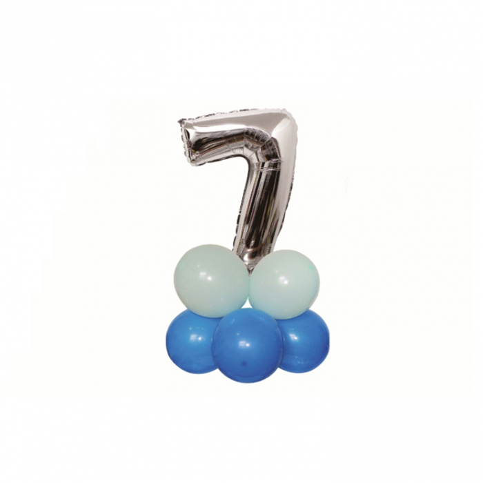 Set aranjament 9 baloane cifra ' 7 ' 80 cm TZ5029 [1]