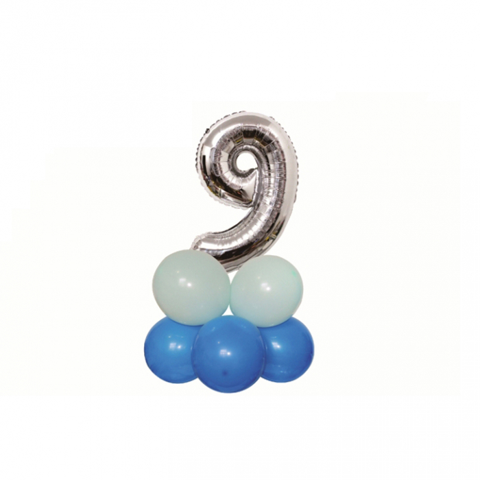 Set aranjament 9 baloane cifra ' 9 ' 80 cm TZ5031 [1]