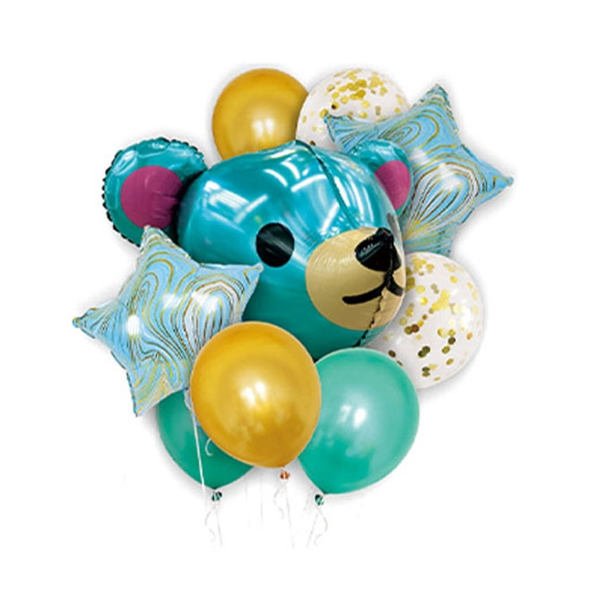 Set aranjament 9 baloane cu confetti figurina ' Ursulet ' 66 cm TZ5165 [1]