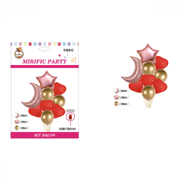 Set aranjament 9 baloane din latex 55 cm TZ5141 [2]