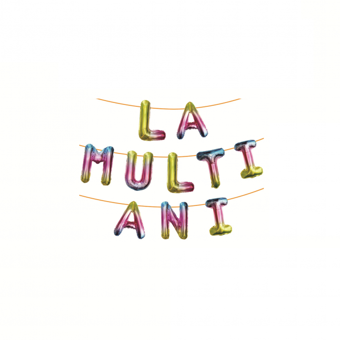 Set aranjament baloane 10 litere ' La multi ani ' 6 m x 40 cm LM0718 [1]