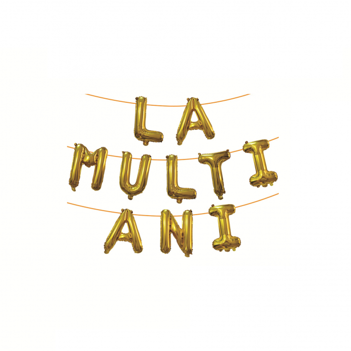 Set aranjament baloane 10 litere ' La multi ani ' 6 m x 40 cm LM0736 [1]