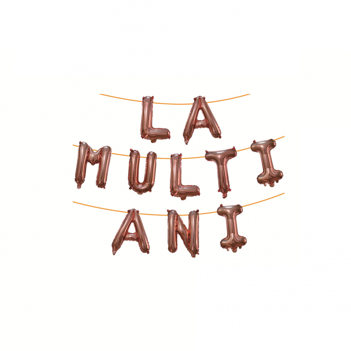 Set aranjament baloane 10 litere ' La multi ani ' 6 m x 40 cm LM0738 [1]