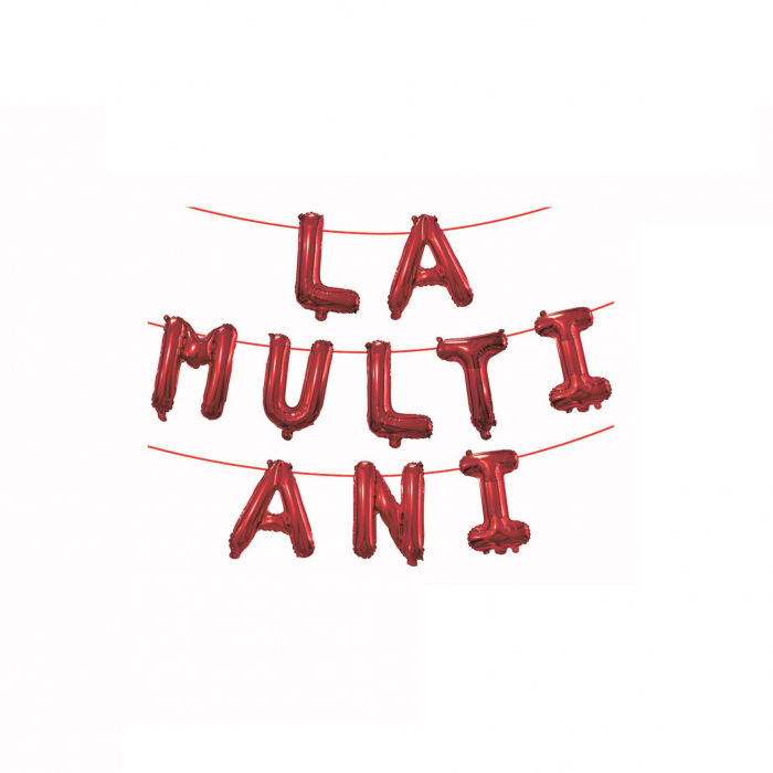 Set aranjament baloane 10 litere ' La multi ani ' 6 m x 40 cm LM0739 [1]