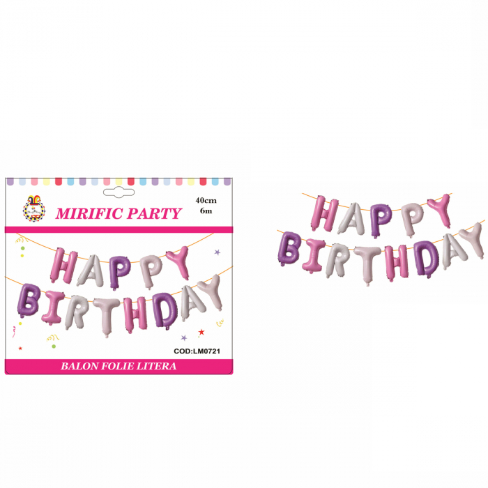 Set aranjament 13 baloane ' Happy Birthday ' 6 m x 40 cm LM0721 [2]