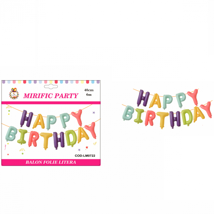 Set aranjament 13 baloane ' Happy Birthday ' 6 m x 40 cm LM0722 [2]