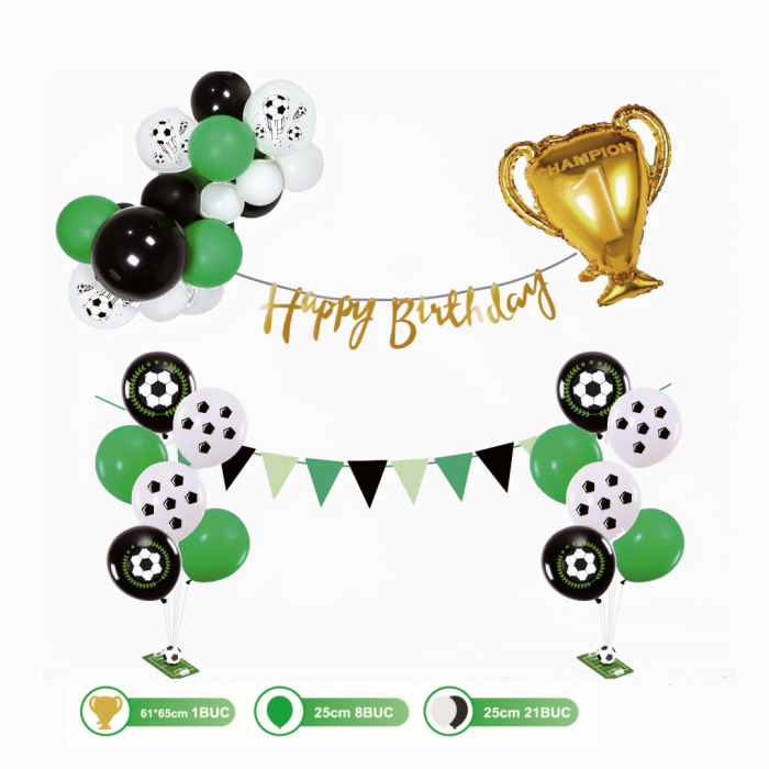 Set aranjament baloane folie si latex cu tematica ' Fotbal ' TZ5357 [2]