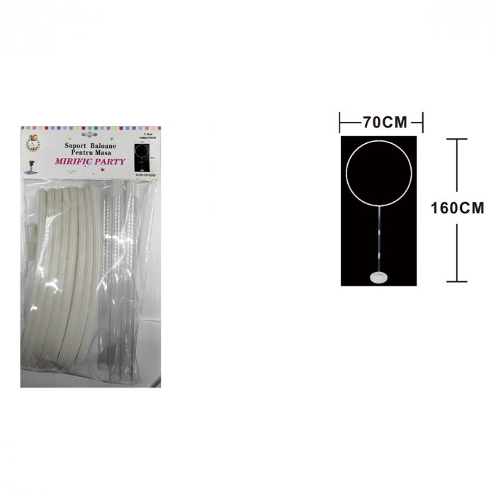 Suport baloane pentru masa din plastic 160 x 70 cm QT9297 [2]