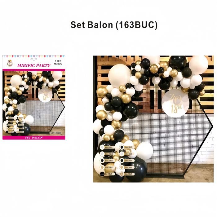 Set baloane pentru aranjament tip arcada,163 piese TZ5396 [2]