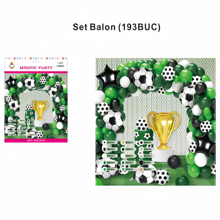 Set baloane pentru aranjament tip arcada, tematica Fotbal 193 piese TZ5392 [2]