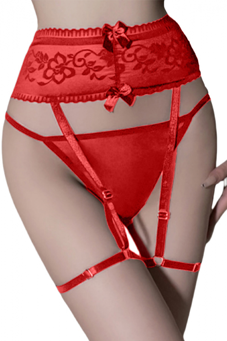 Set chiloti tanga si portjartier LH2069rosu [2]