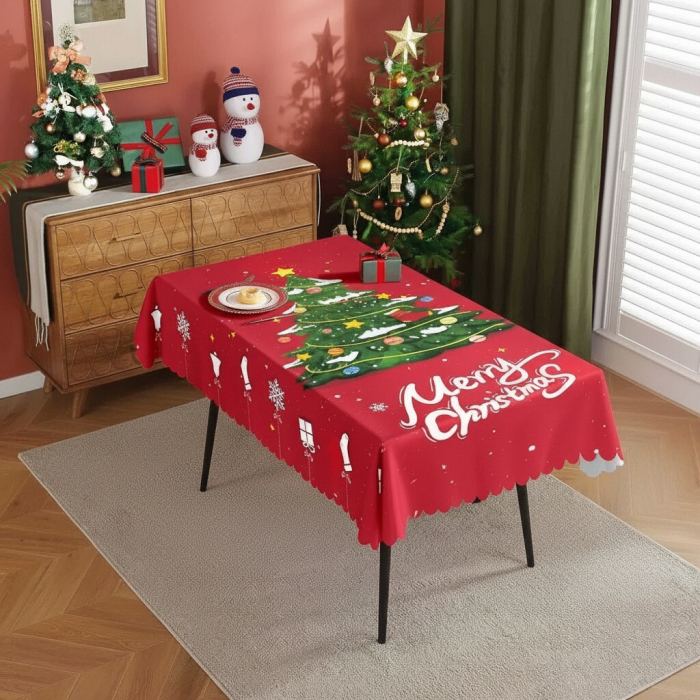 Set fata de masa si 4 huse pentru scaune, model Craciun 6220-2528/29 [2]