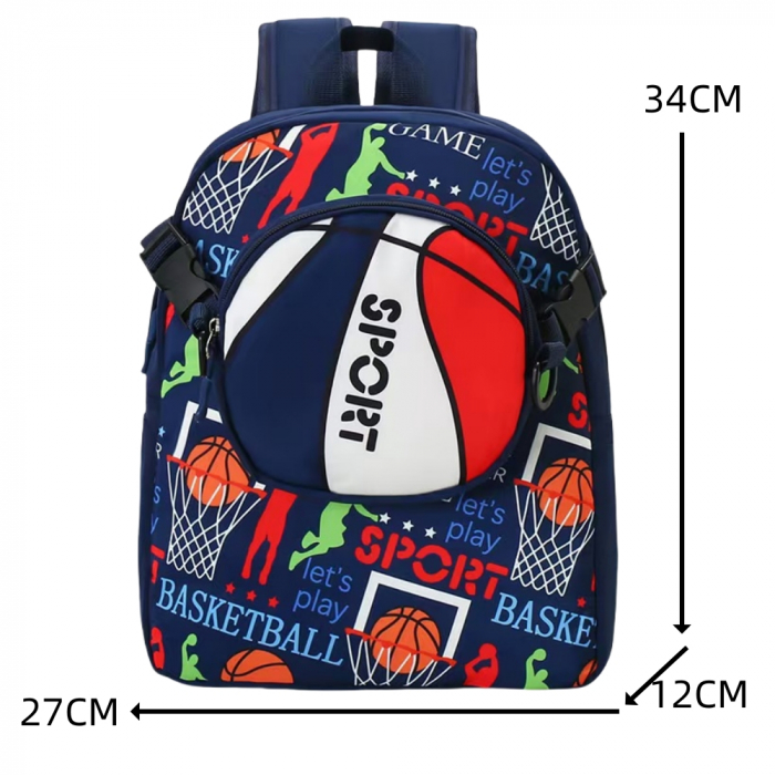 Set ghiozdan si gentuta de umar pentru gradinita sau scoala ZY-2411bleumarin [2]