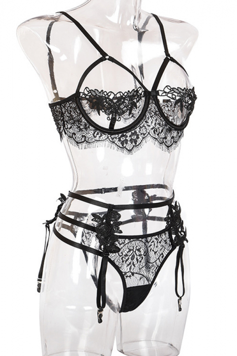 Set lenjerie erotica cu dantela, sutien si chiloti tanga FS-Z0568 [4]