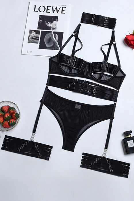 Set lenjerie erotica, sutien, benzi elastice si chiloti brazilieni FS-Z2603 [3]