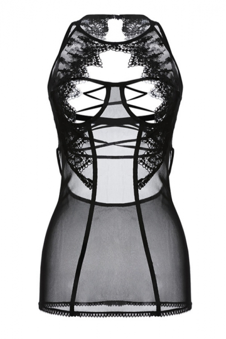Set lenjerie erotica, rochita sexy transparenta si chiloti tanga GJ898 [2]