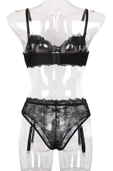 Set lenjerie erotica cu dantela, sutien si chiloti brazilieni FS-Z0524 [4]