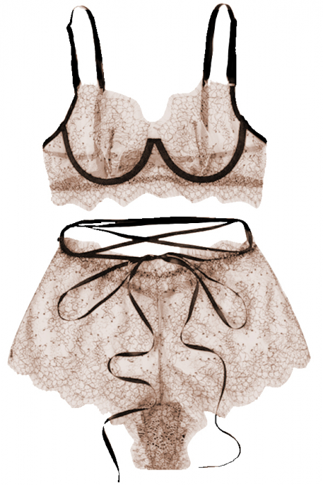 Set lenjerie senzuala cu dantela, sutien si chiloti sexy TY-LX11portocaliu [4]