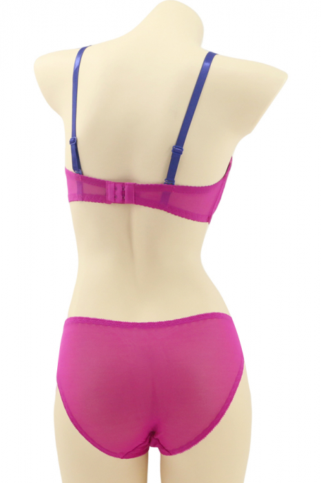 Set lenjerie sexy cu dantela, sutien si chiloti clasici MG-Q5675mov [2]