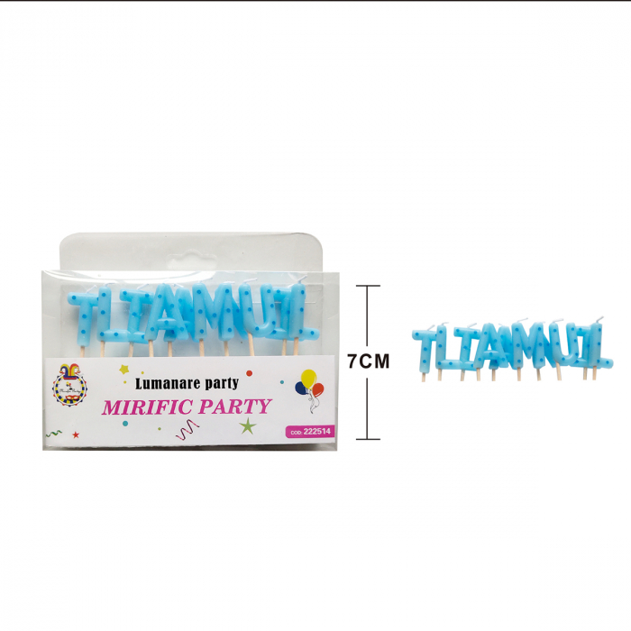 Set 10 lumanari aniversare pentru tort ' La Multi Ani ' 7 cm LZ2514 [2]